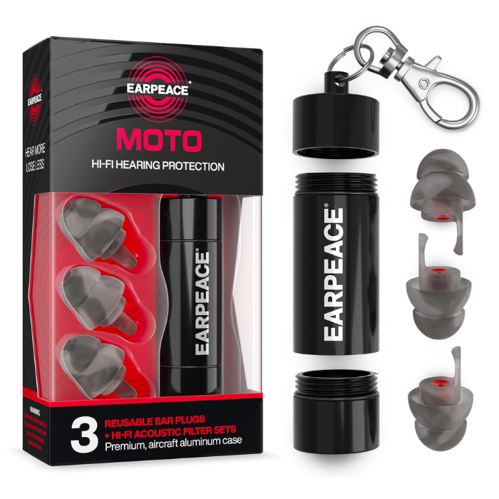 EarPeace M the best motorcycle ear plugs for limiting wind noise