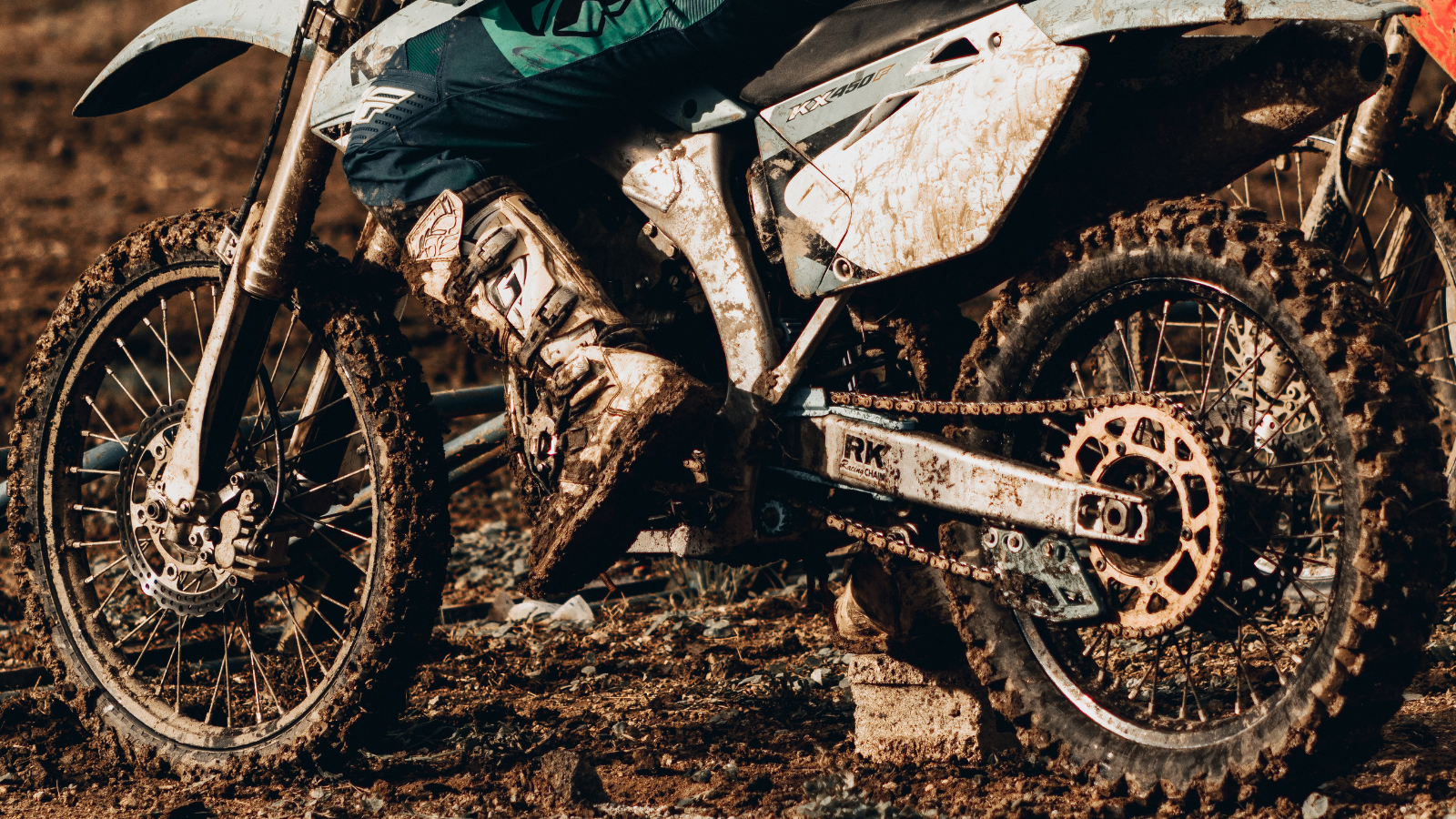 dirt bike in the mud